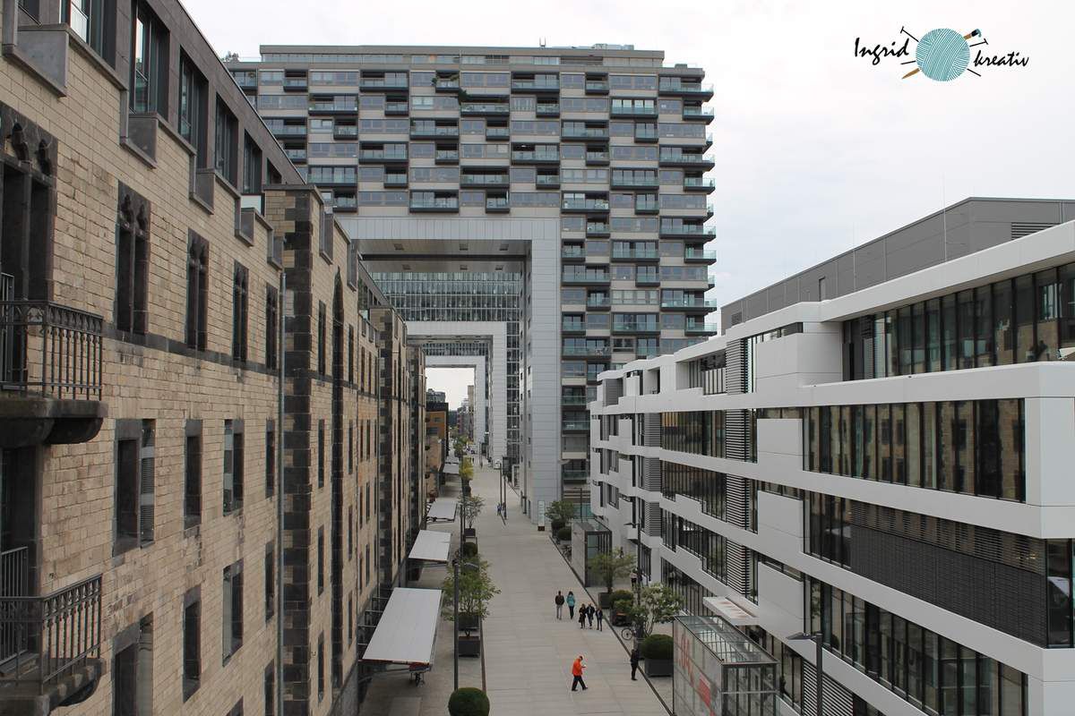 Köln, Rheinauhafen, Aufnahme von der Severinsbrücke 