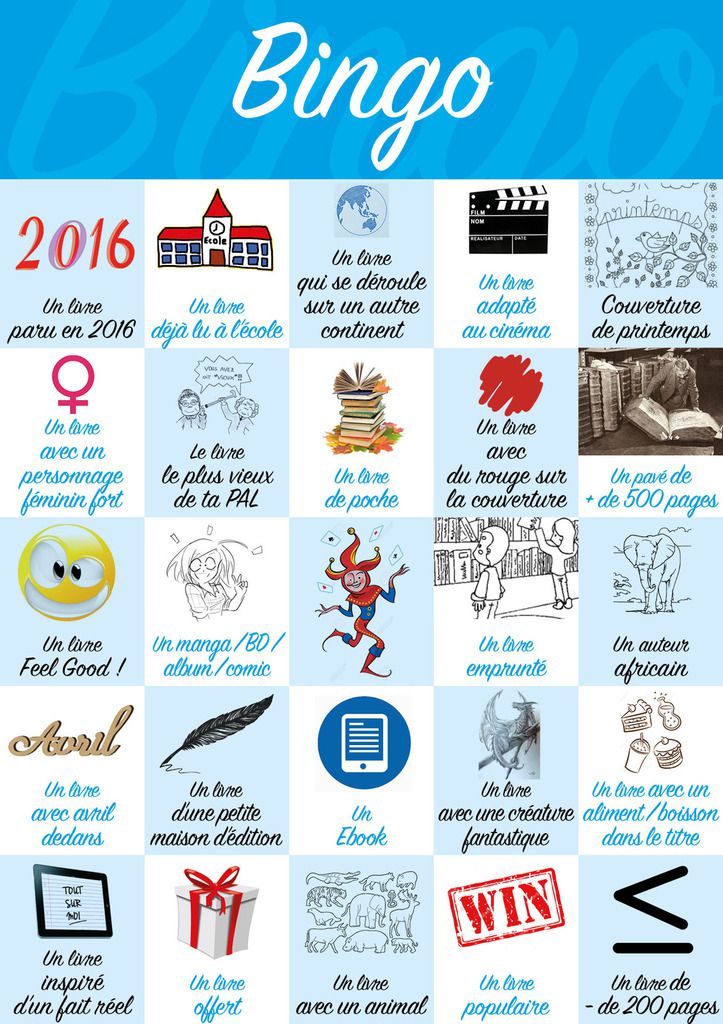 Bingo littéraire de printemps !