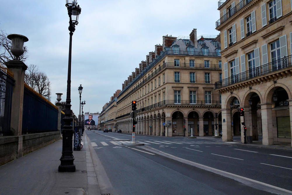 Les rues de Paris désertes