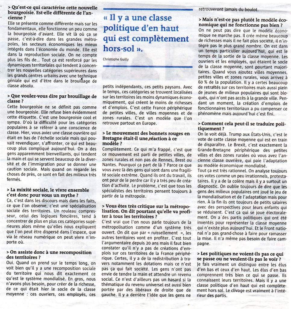 un peu de sociologie