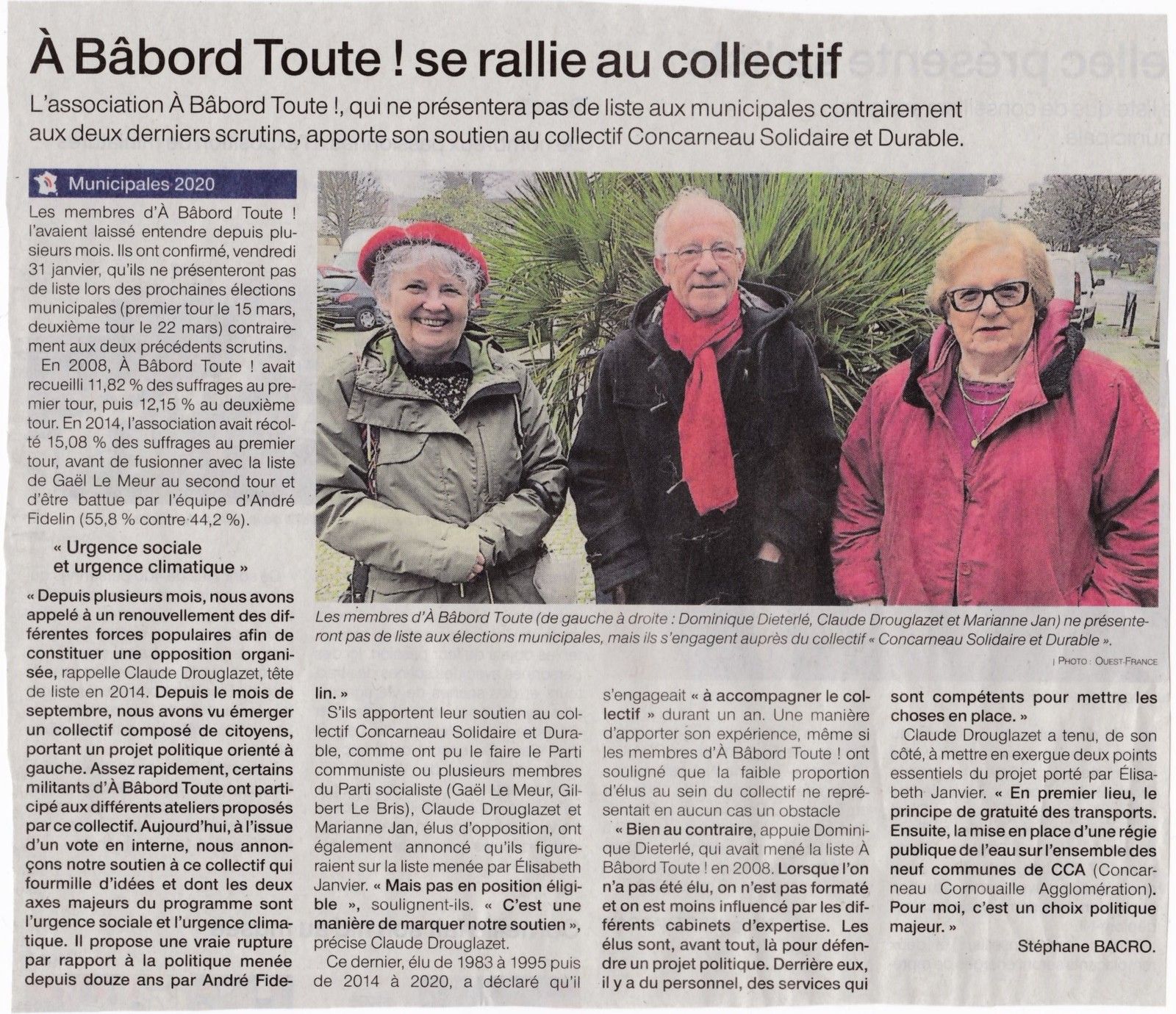 soutien au collectif Solidaire et Durable