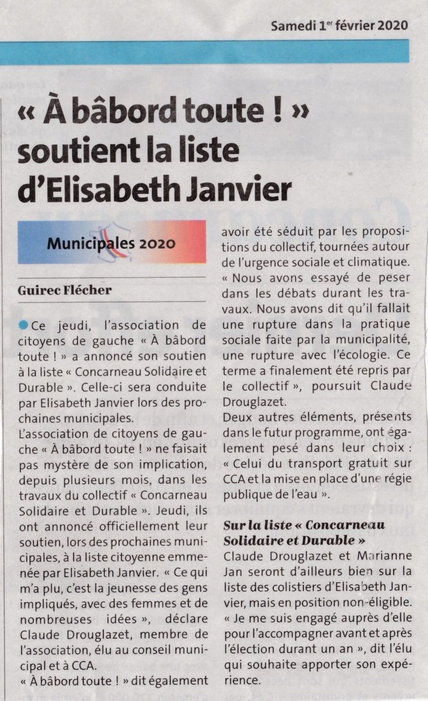 soutien au collectif Solidaire et Durable