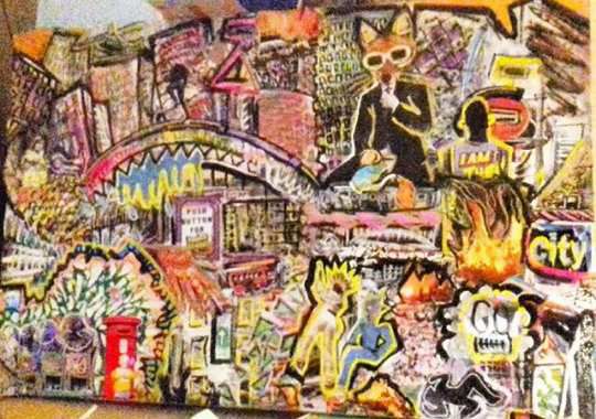 #london #collage #artist #art #canvas #illustration #systaeaz #buildings #urban #climb #escape #fire #city #wild #unique #graffiti #detail #streetart #tube #Londonartist #fineart #abstractart #artoftheday #artofinstagram #instaart #artdaily #poscaart