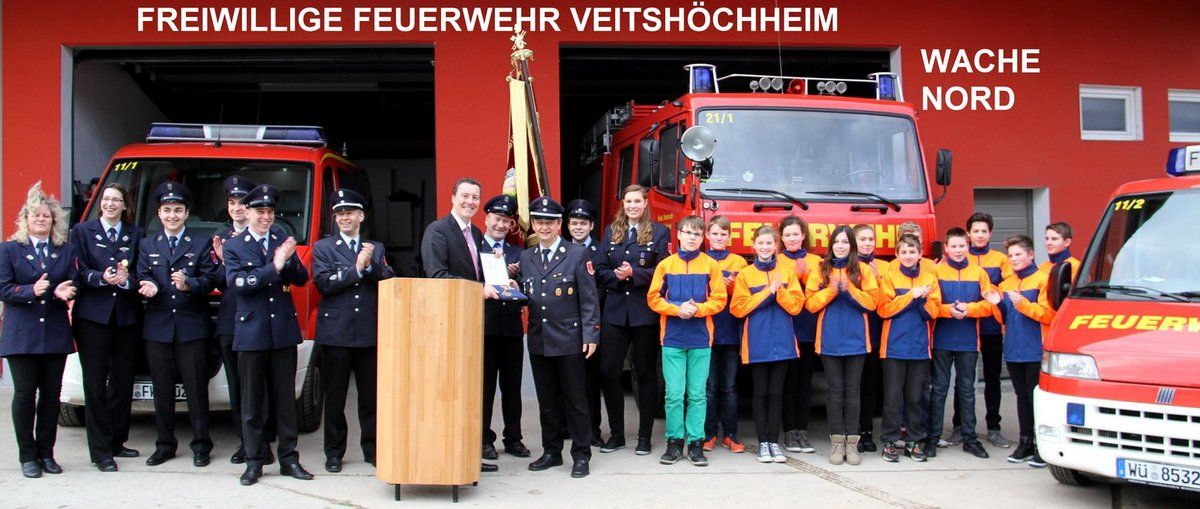 Veitshöchheimer Feuerwache Nord - ein origineller Aprilscherz der Floriansjünger
