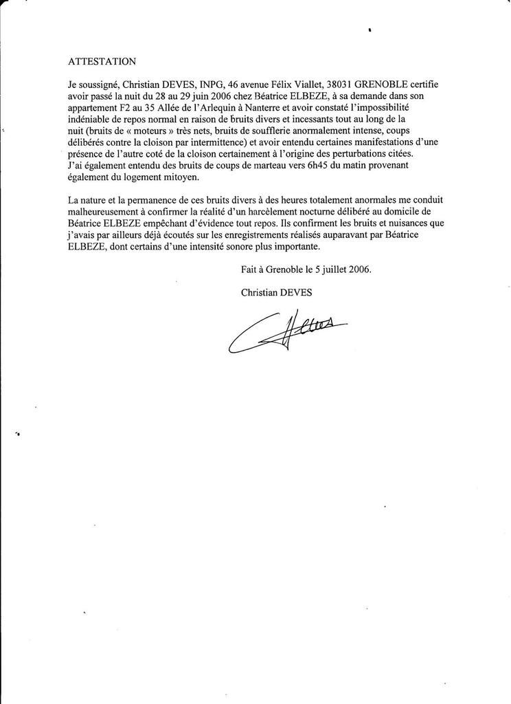   témoingnage de christian dDEVES , secrétaie naion al Syndicat  SNPTES