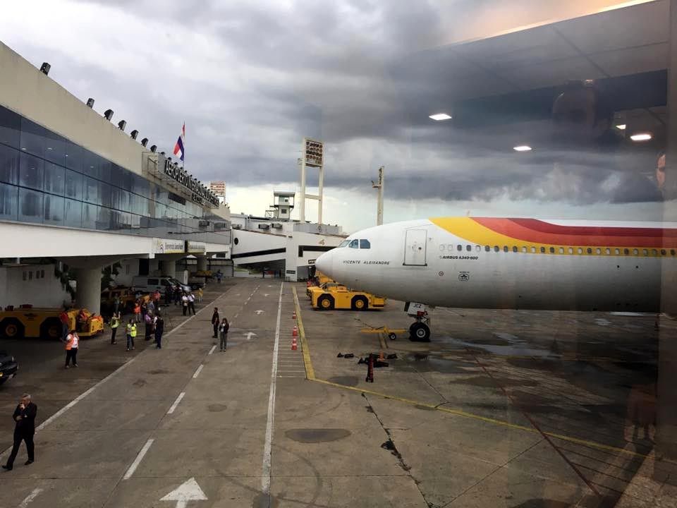 L'arrivée d'Arnaud Monin mercredi dernier à l'aéroport d'Asuncion au Paraguay. 