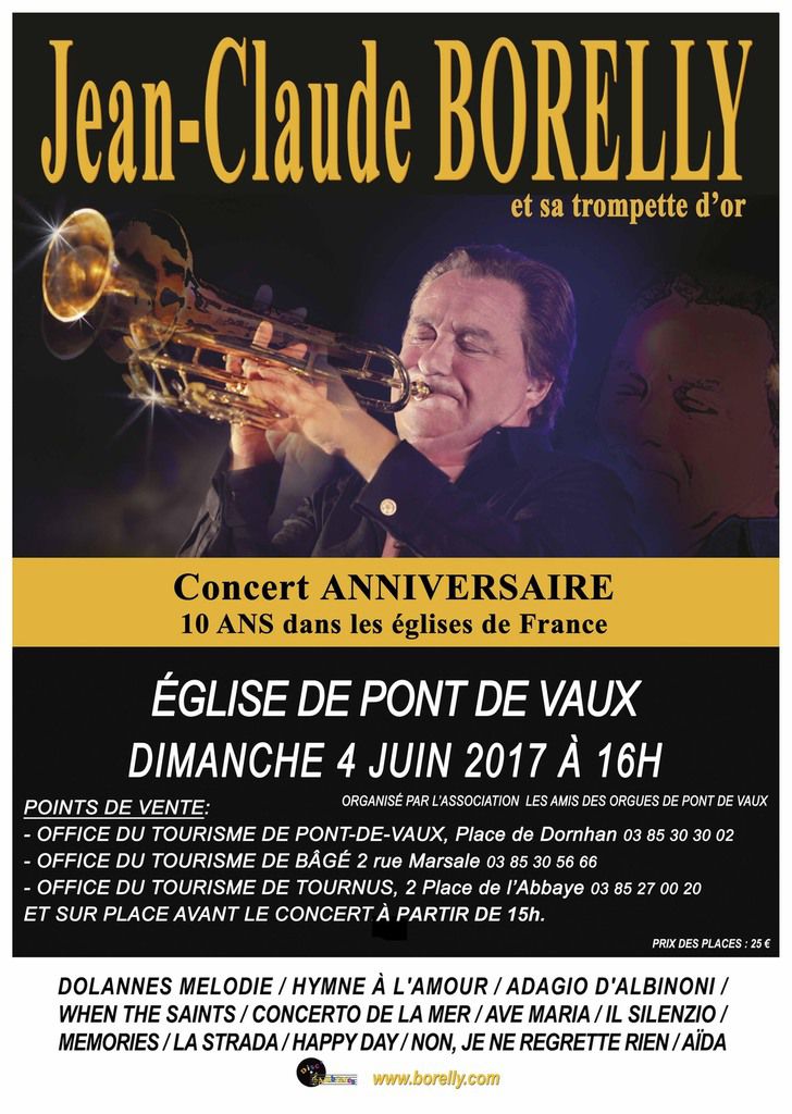 Jean-Claude Borelly en concert le dimanche 4 juin. 