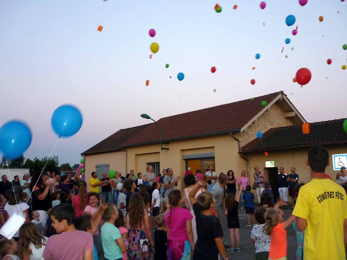 Le lâcher de ballons.