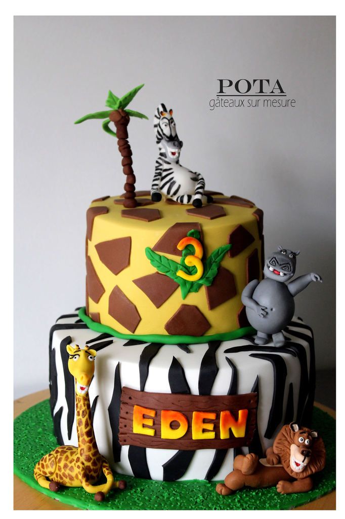 Gateau Madagascar Pota Gateaux Sur Mesure