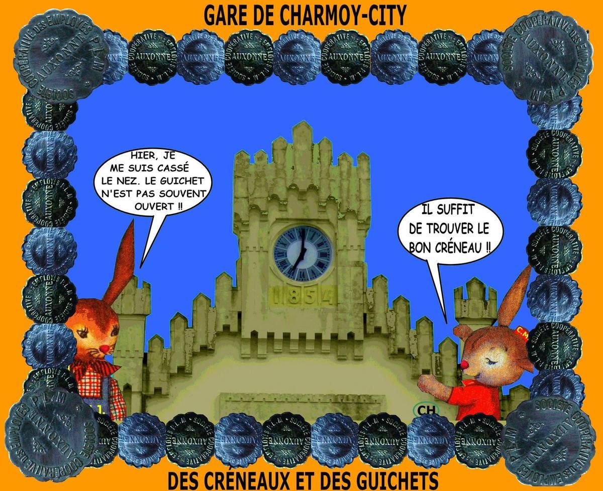 Gare de Charmoy-City, des créneaux et des guichets