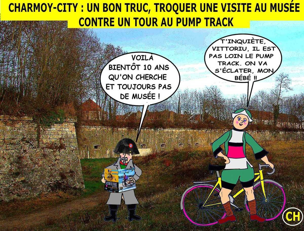 Charmoy-city : un bon truc, troquer une visite au musée contre un tour au pump track