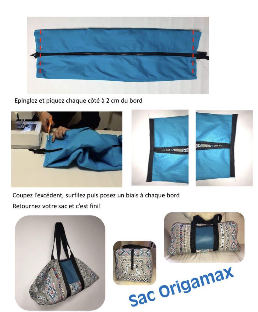 Sac Origamax Week-end ou Sport - Tuto Couture DIY