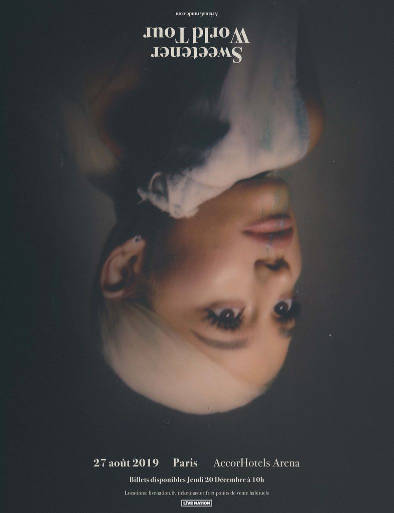 Ariana Grande en Concert le 27 Aout 2019 à L'Accorhotels Arena de Paris pour le Sweetener World Tour