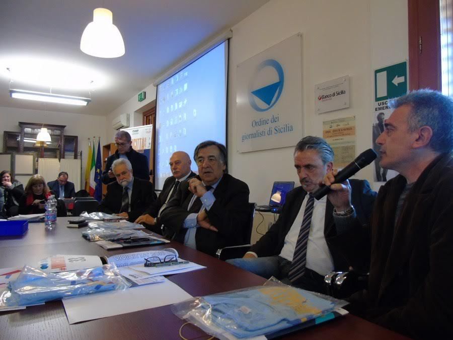 Un momento della conferenza stampa (questa e le due foto seguenti inserite nel corpo dell'articolo sono di Michele Amato - Sicilia Running)