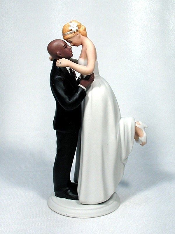 Figurine pour gâteau de mariage - Couple de mariés avec Valise