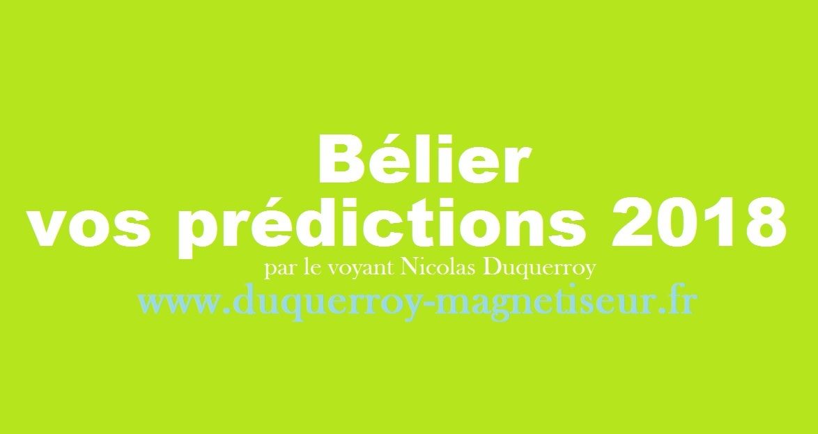 Bélier voyance 2018