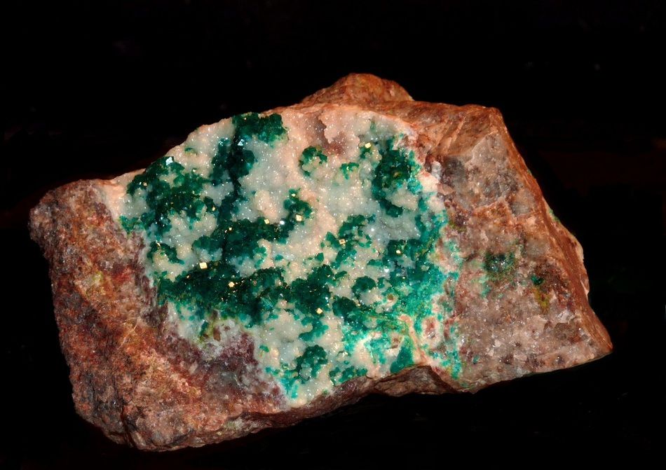 Dioptase du Congo (5 x 4 cm).