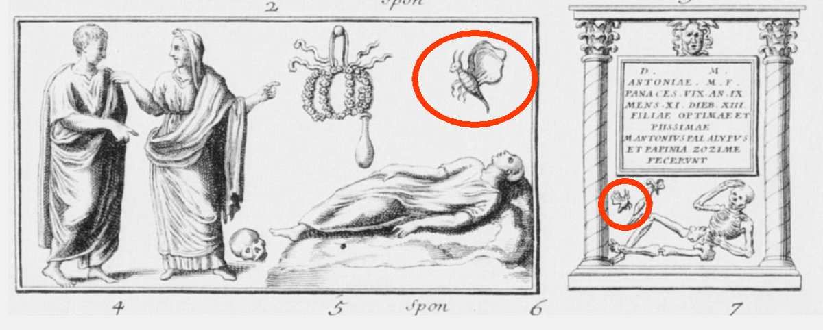 figure IV de Jacob Spon (à gauche) reproduite par Bernard de Monfaucon