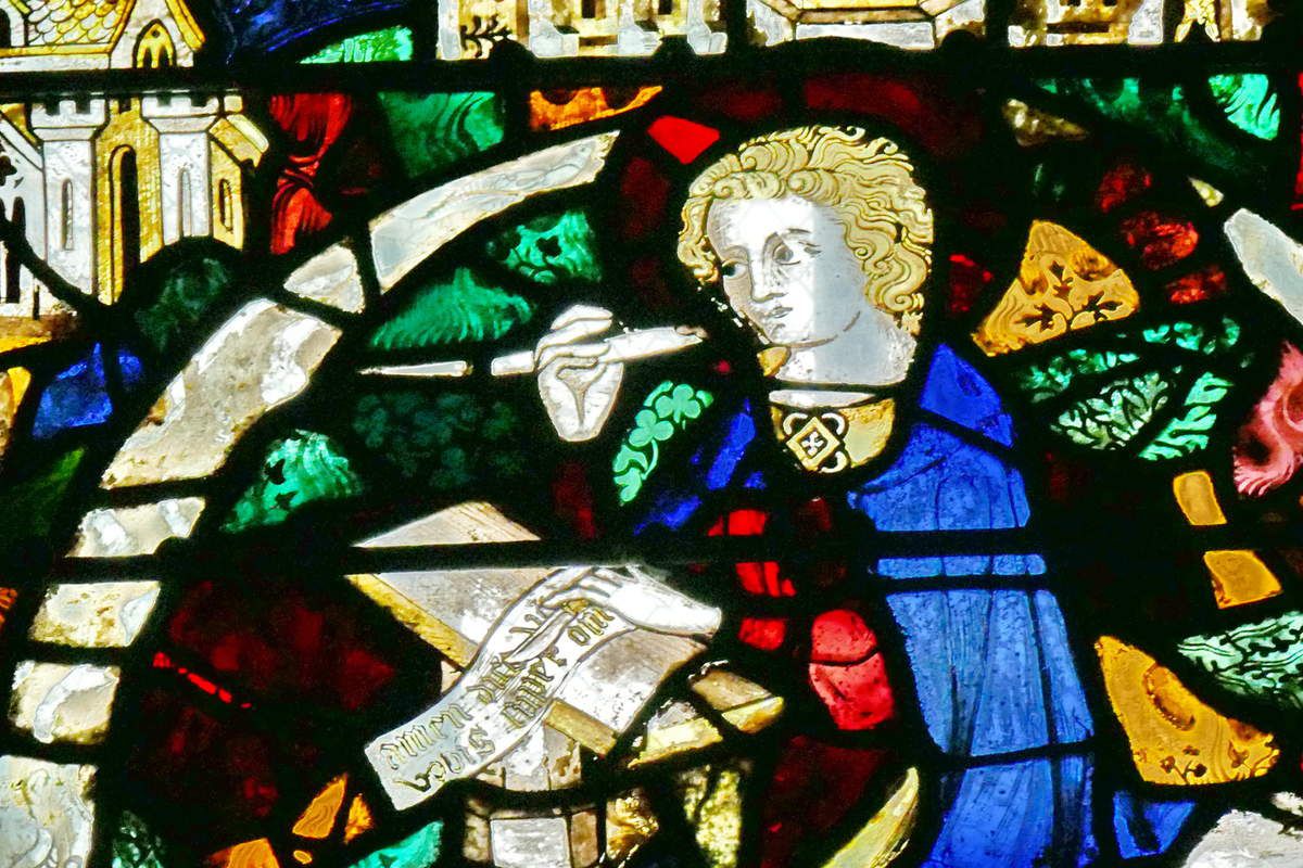 Saint Jean l'évangéliste à Patmos, Baie 12, cathédrale de Beauvais, photographie lavieb-aile.