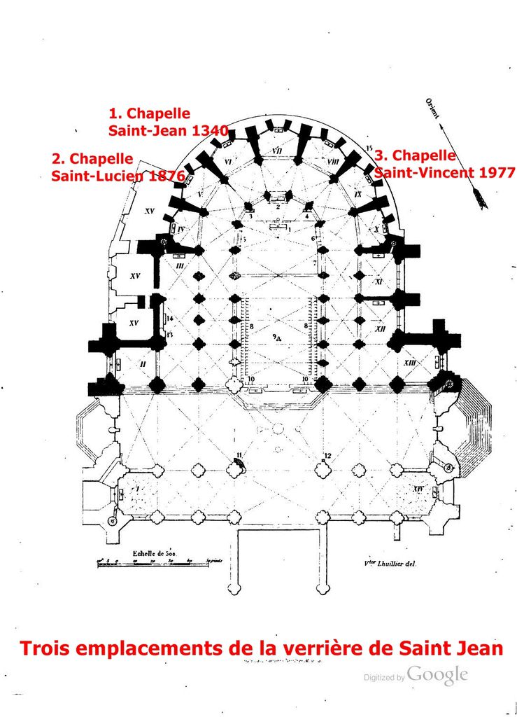 "Plan de la cathédrale de Beauvais en 1727", G.A. Desjardins 1865 page 293.