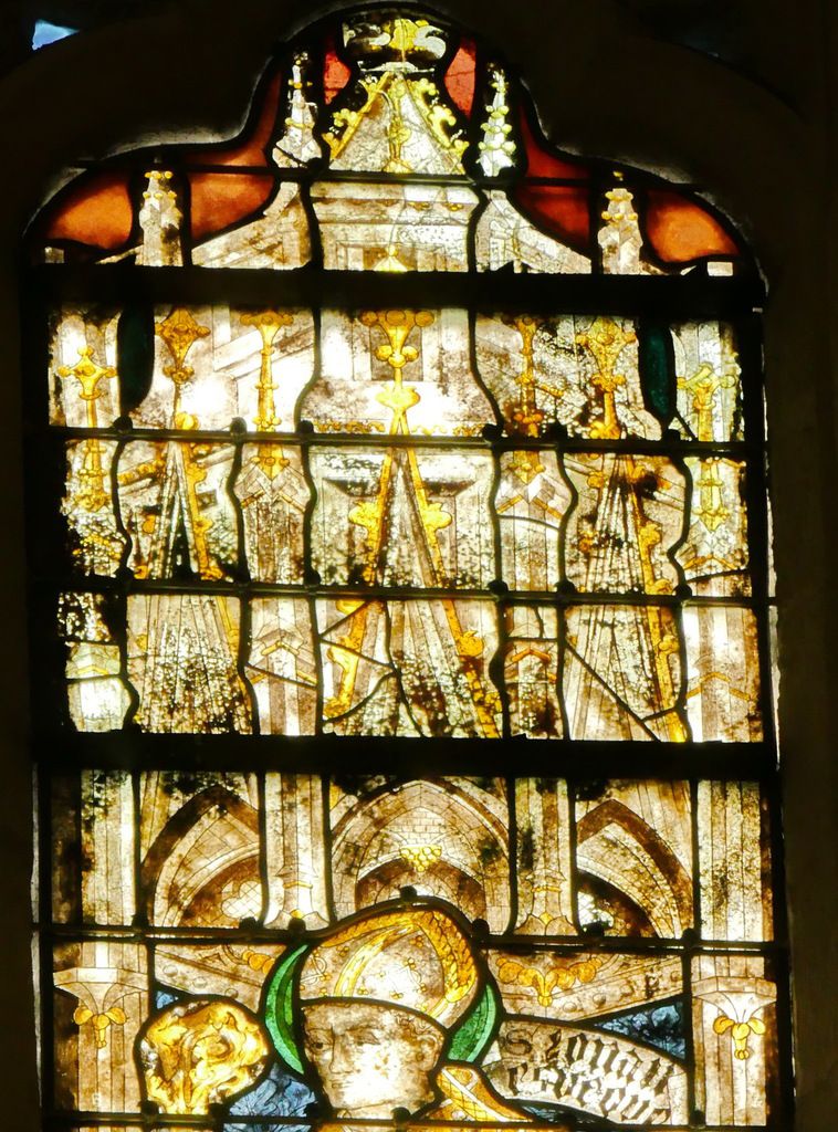 Lancette C,  baie n°104 du rond-point du chœur de la cathédrale de Quimper, photographie lavieb-aile.
