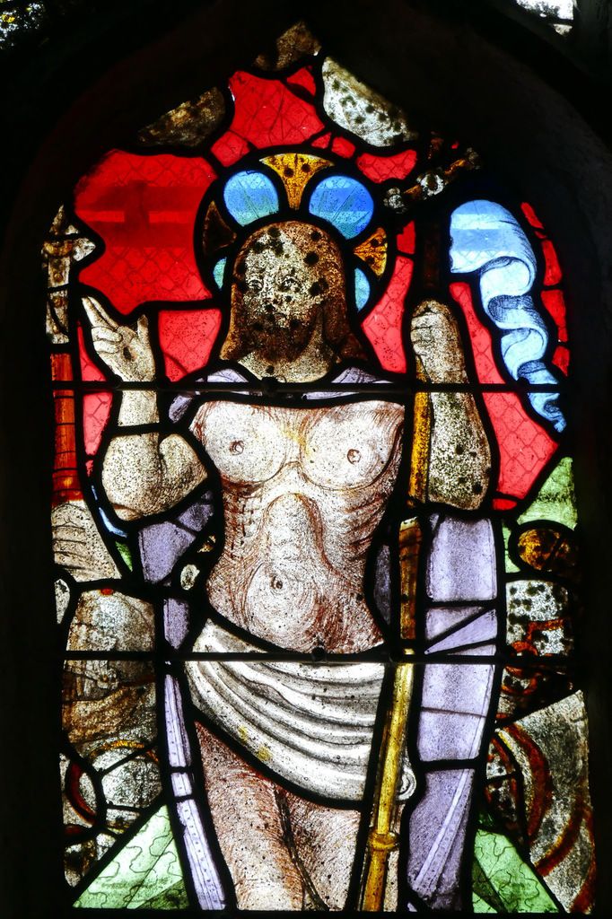 Maîtresse-vitre ou baie 0, vers 1550, de l'église de Guengat. Photographie lavieb-aile juillet 2017..