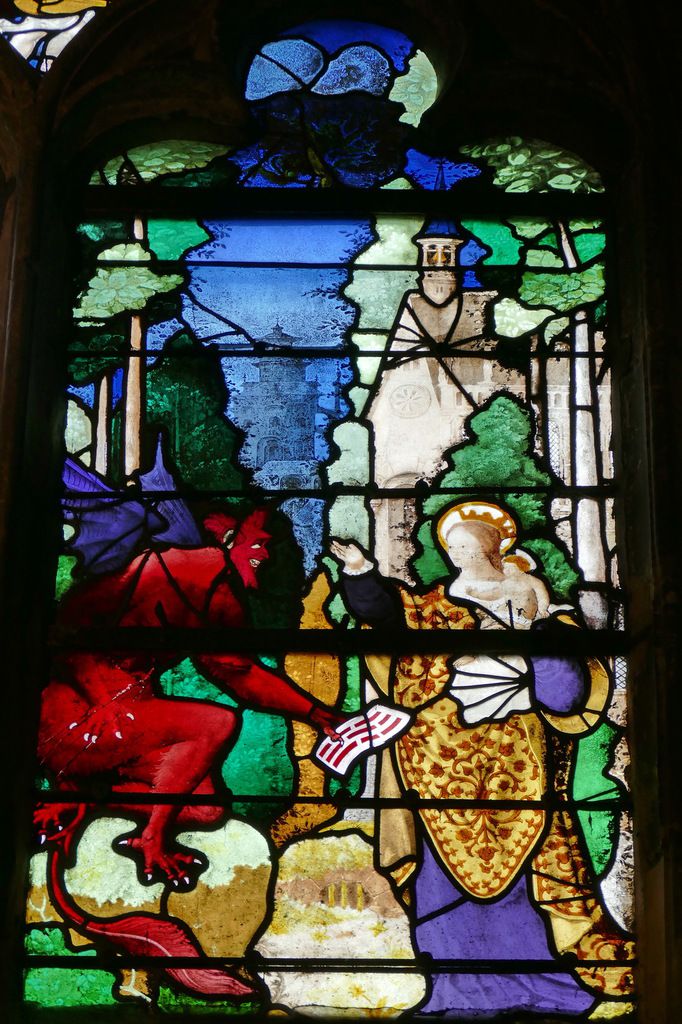 Le Miracle de Théophile (Nicolas Le Prince, vers 1530), baie 21, église de Louviers. Photographie lavieb-aile 26 août 2018.