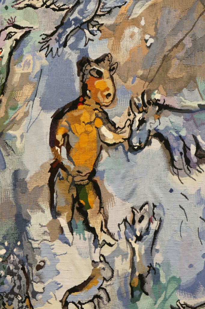 Tapisserie La Paix (détail), 1993, Yvette Cauquil-Prince d'après Chagall au Musée du Pays de Sarrebourg. Photographie lavieb-aile 2 mai 2016 .