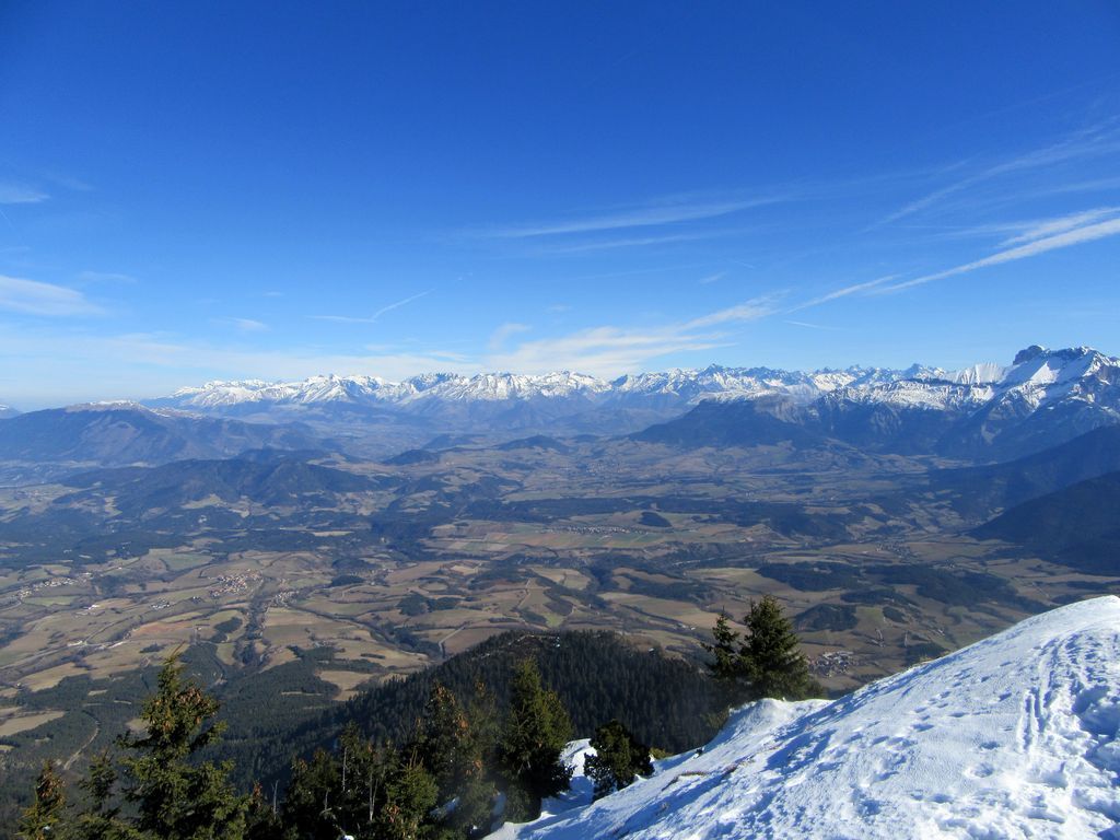 Le Mont aiguille entre les skis 