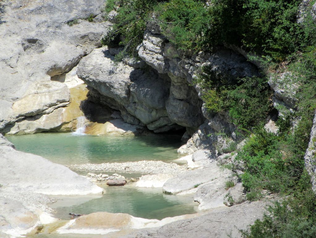 La cascade finale et les petites vasques 