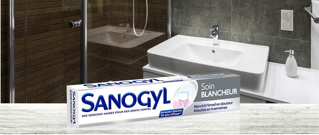 test du dentifrice Soin Blancheur au Bicarbonate de Sanogyl