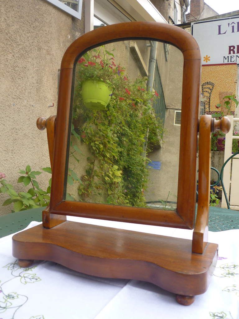 Miroir ancien en bois à poser pivotant - Le blog de Jadis