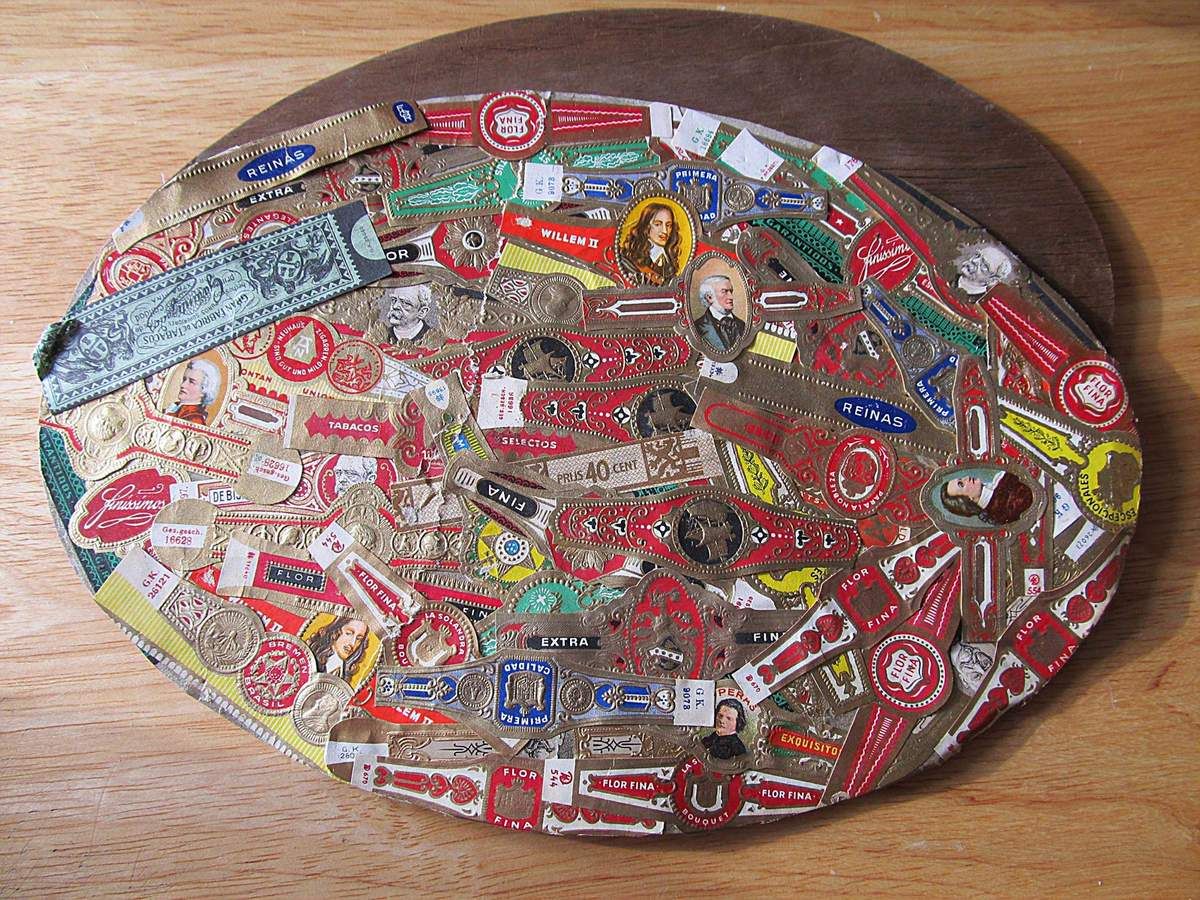 Boden eines kleinen Glastabletts