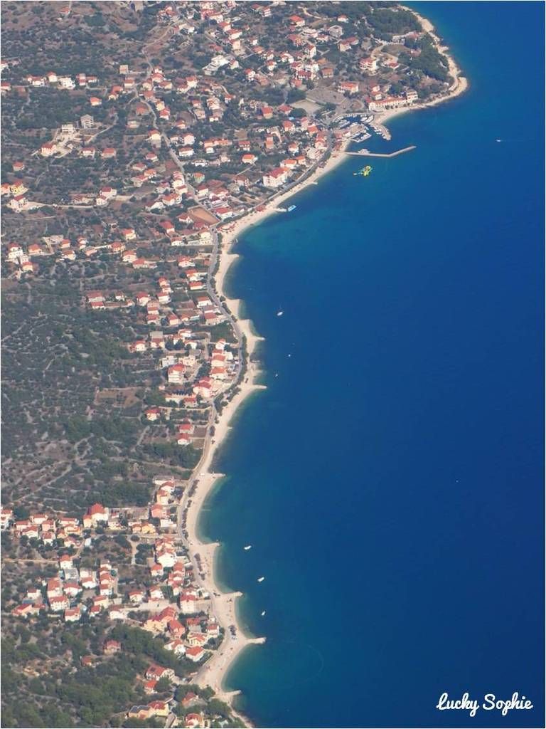 Un petit bout de la côte dalmate vue de l'avion