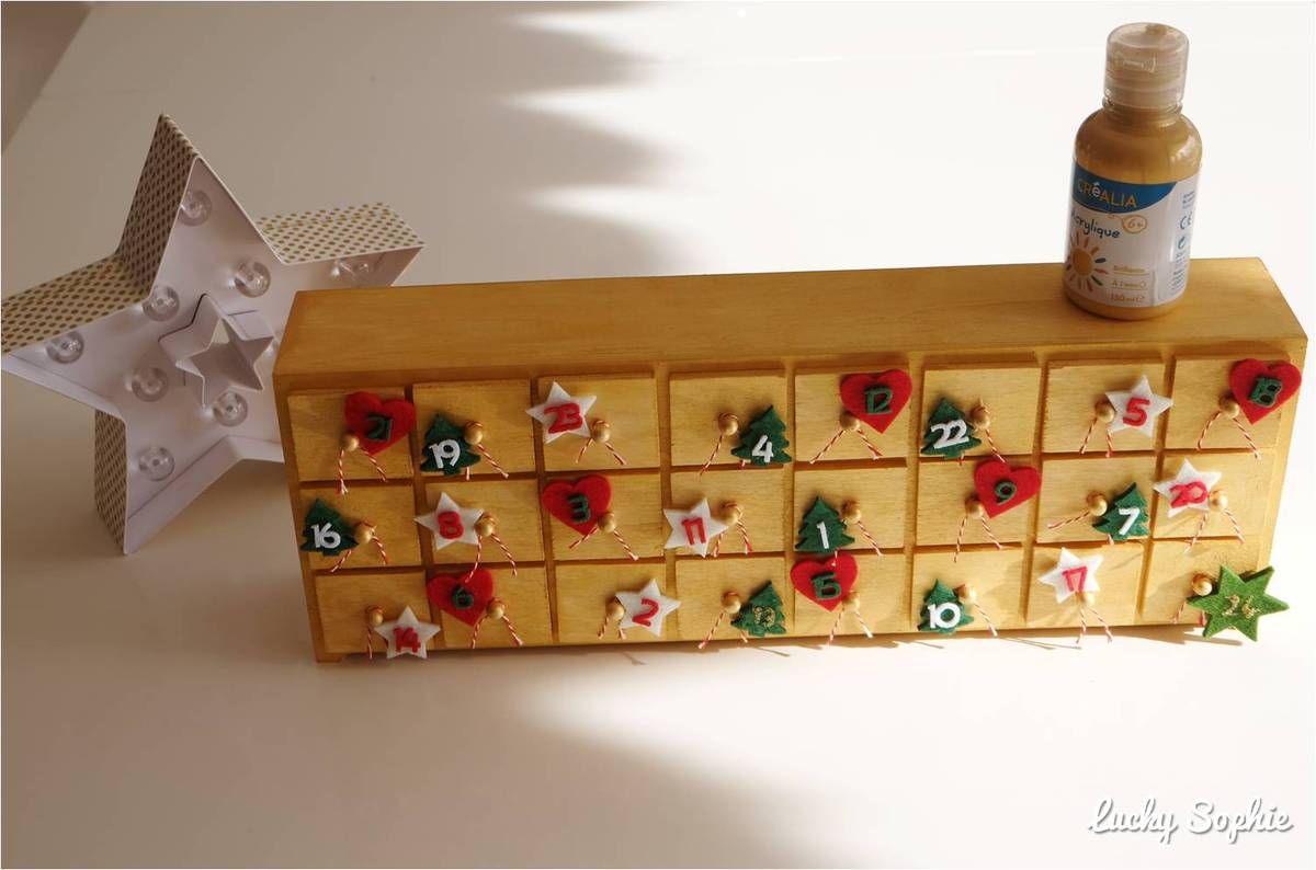 Calendrier de l'avent en bois Cultura DIY - Lucky Sophie blog famille