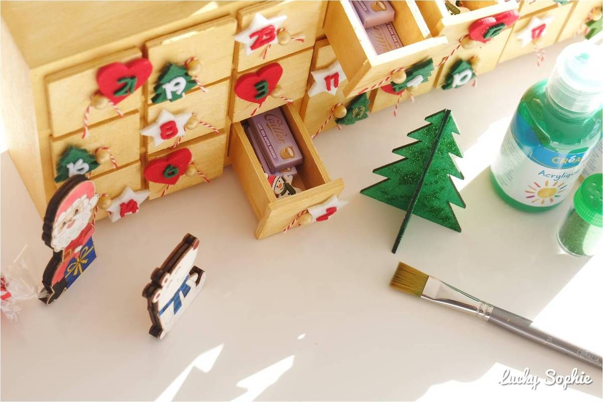 Calendrier de l'avent en bois Cultura DIY - Lucky Sophie blog famille voyage