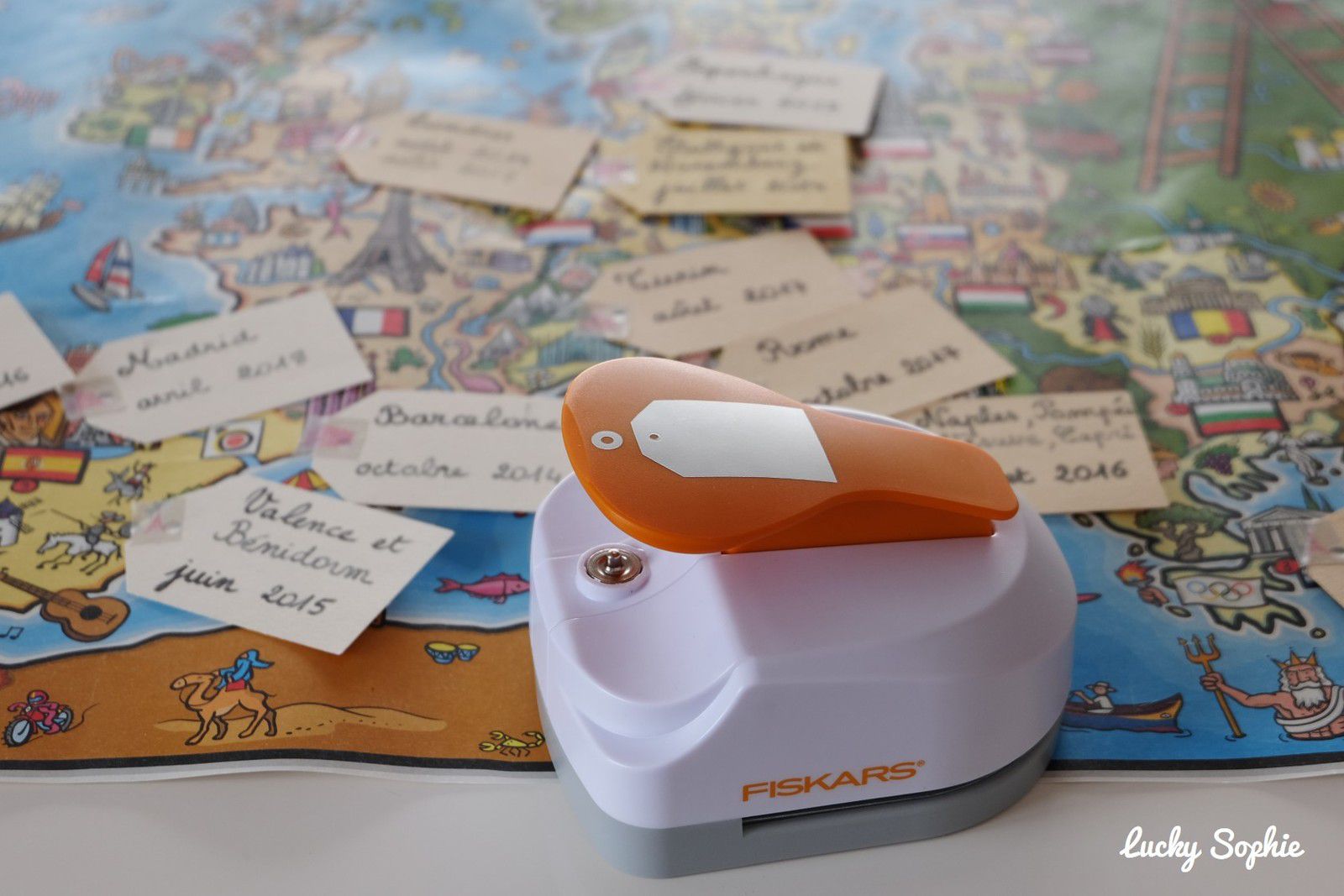 La carte de nos voyages en famille - Lucky Sophie blog famille voyage