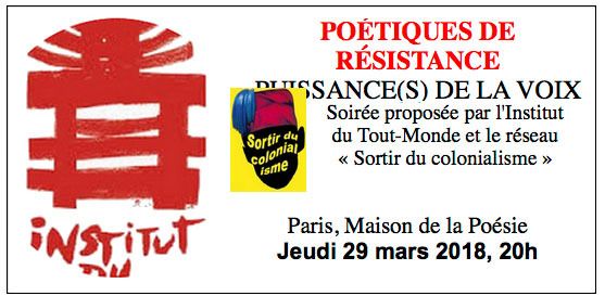 Poétiques de la résistance