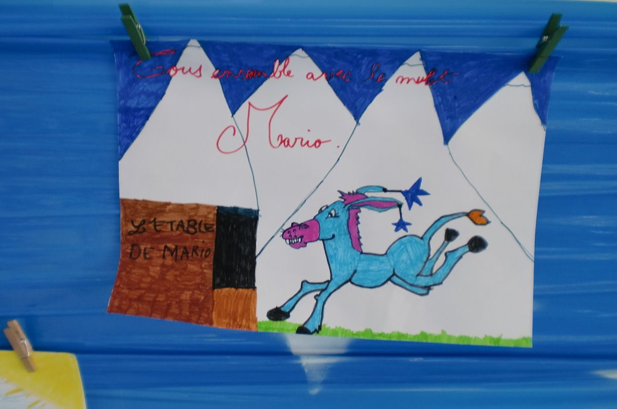 les enfants dessinent LE mulet MARIO
