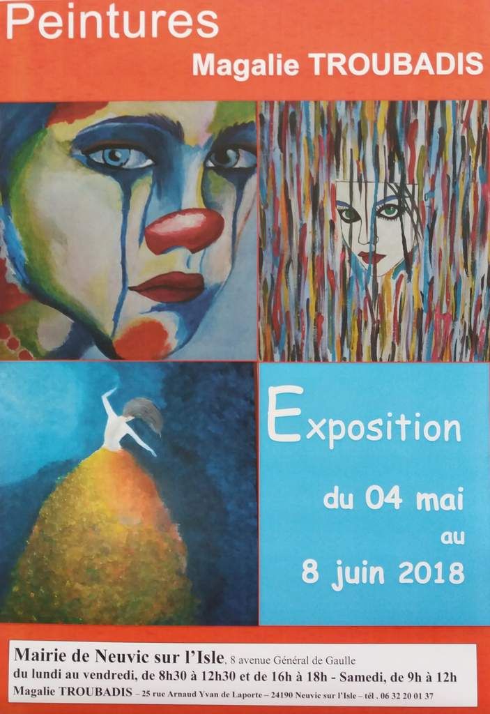 exposition de peinture Magalie Troubadis mairie de Neuvic
