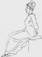Marie-Antoinette conduite à l'échafaud. Croquis de David qui s'était posté dans la rue St-Honoré.