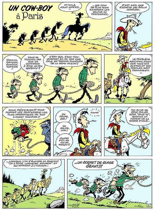 Lucky luke un cow boy a paris planche 1-audetoudunlivre-com