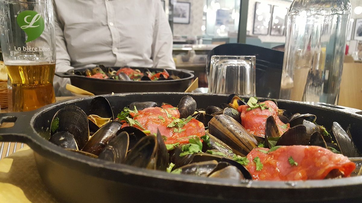 meilleur plat moules chez Léon de Bruxelles