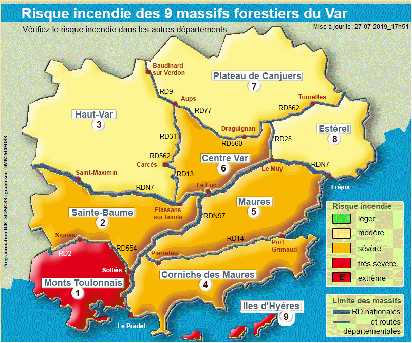 Réserve naturelle des Arbousiers fermée pour ce 28 juillet 2019 île du levant domaine