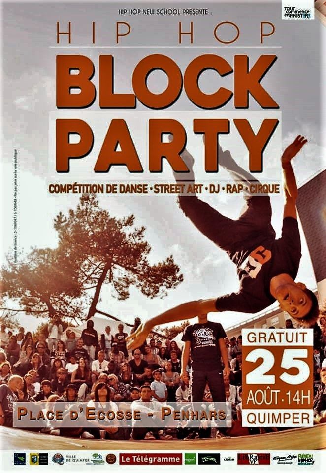 Hip Hop Block party le 25 août place d'Ecosse à Quimper Penhars Infos