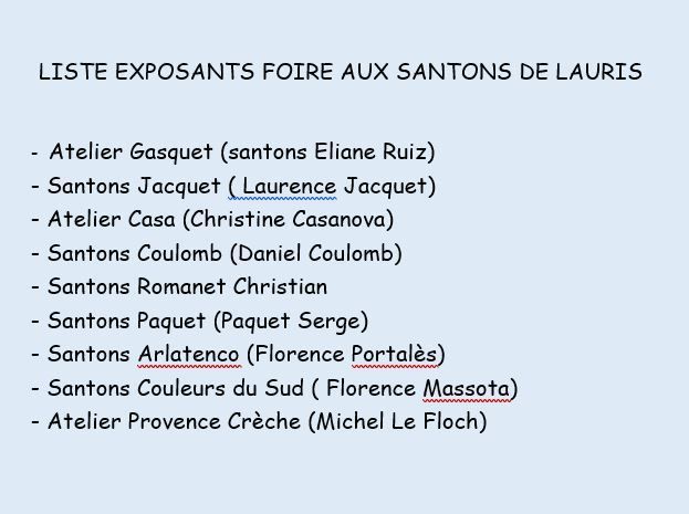 Les salons santonniers du 01/11/2019 au 03/11/2019