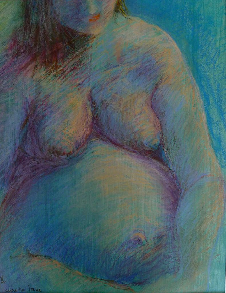pastel à l'huile (50 x 70 cm)