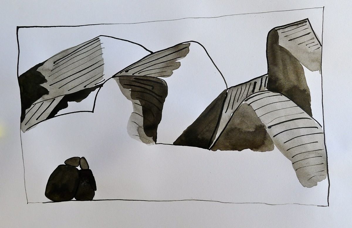 encre sur papier