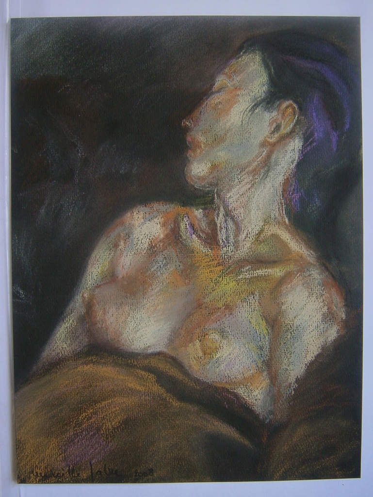 "à Lucian" - pastel tendre (30 x 40 cm)