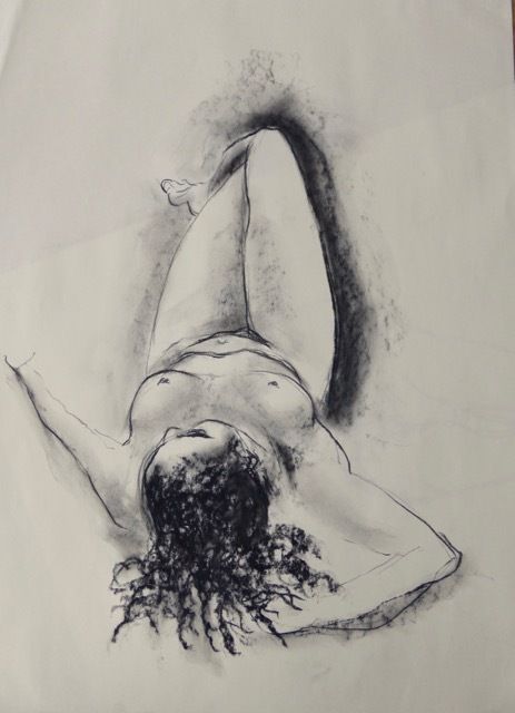 fusain sur papier (50 cm x 75 cm) - 